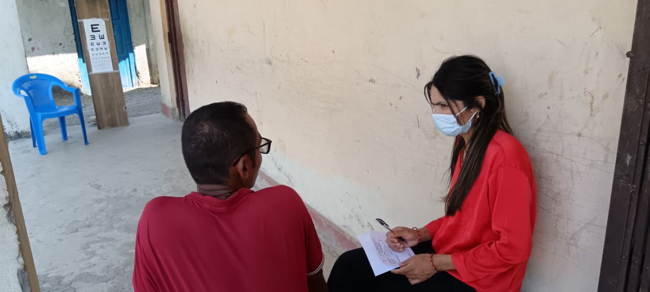 Free Eye screening camp in Khulekhani 2, Indrasarobar