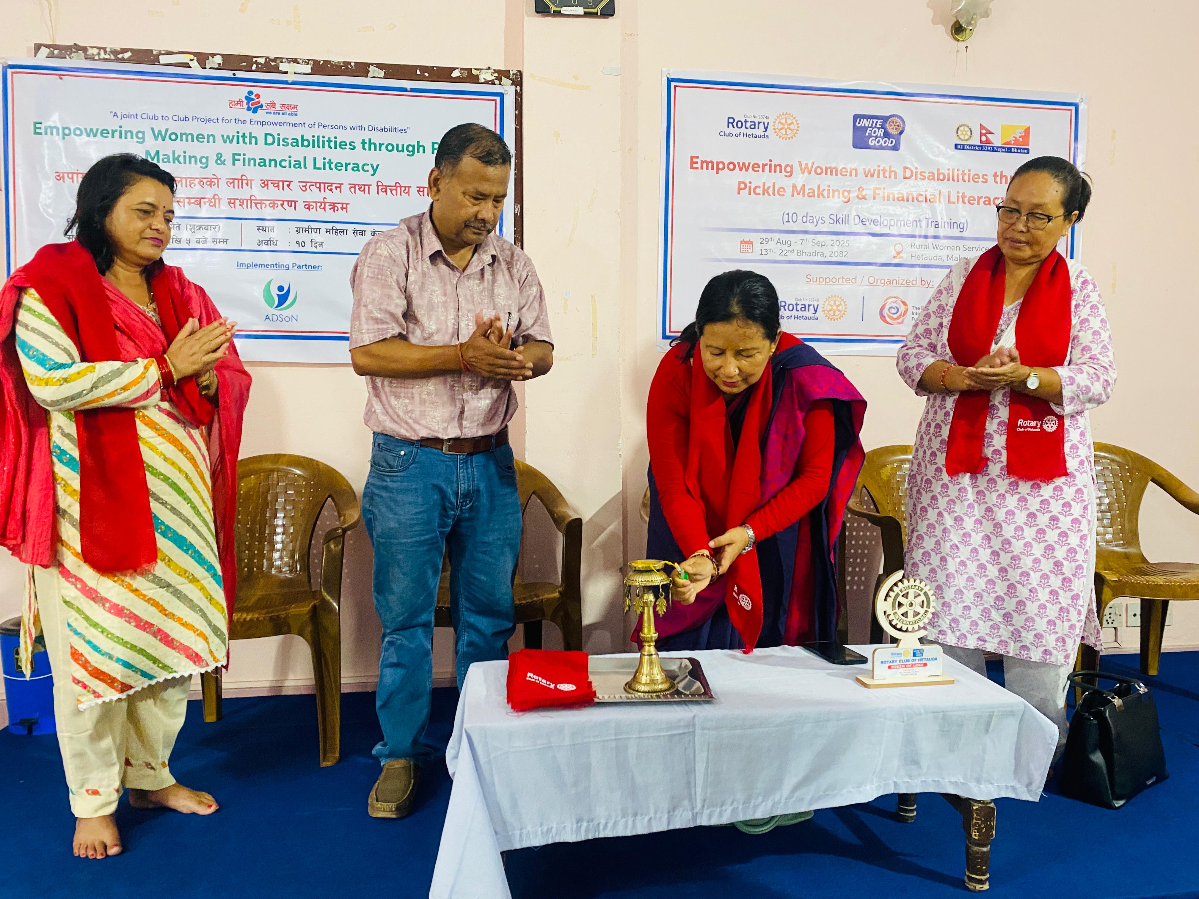 10 days Empowering Women with Disabilities through Pickle Making & Financial Literacy training