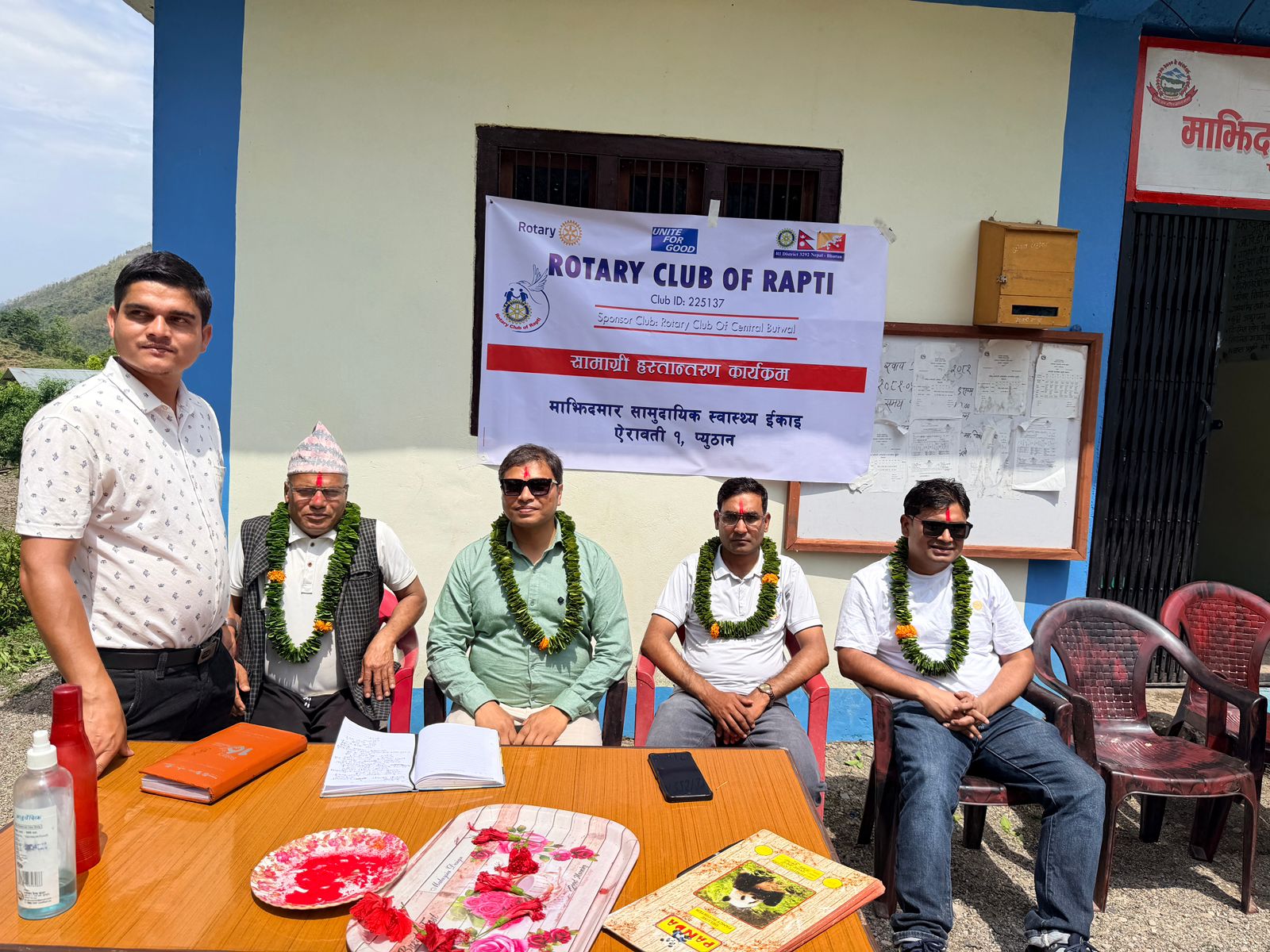 Handover of Materials to the Health unit
