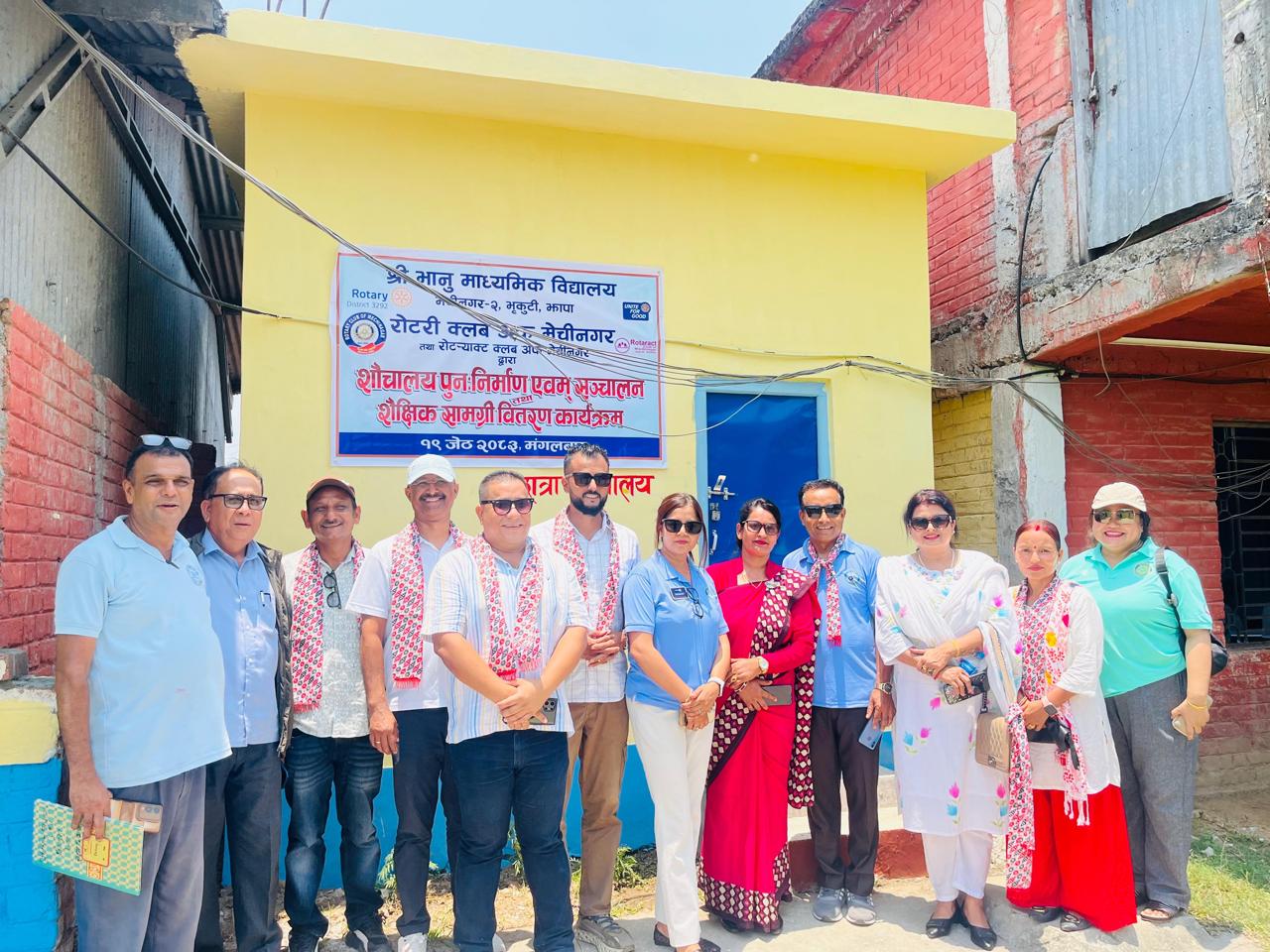 Girls Toilet  Reconstruction of and Stationery distribution