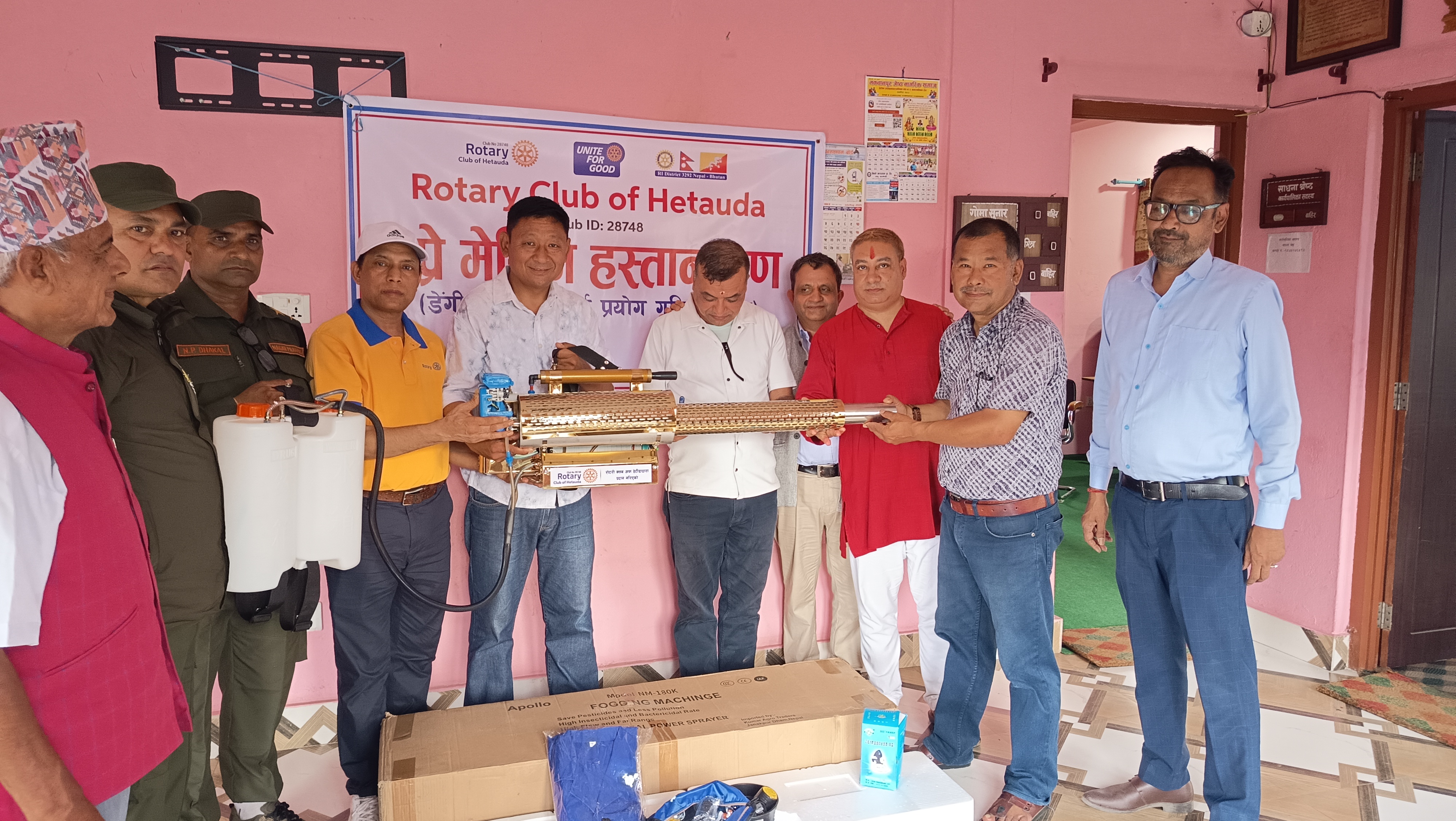 Equipment handed over to Ward No. 10 for dengue control