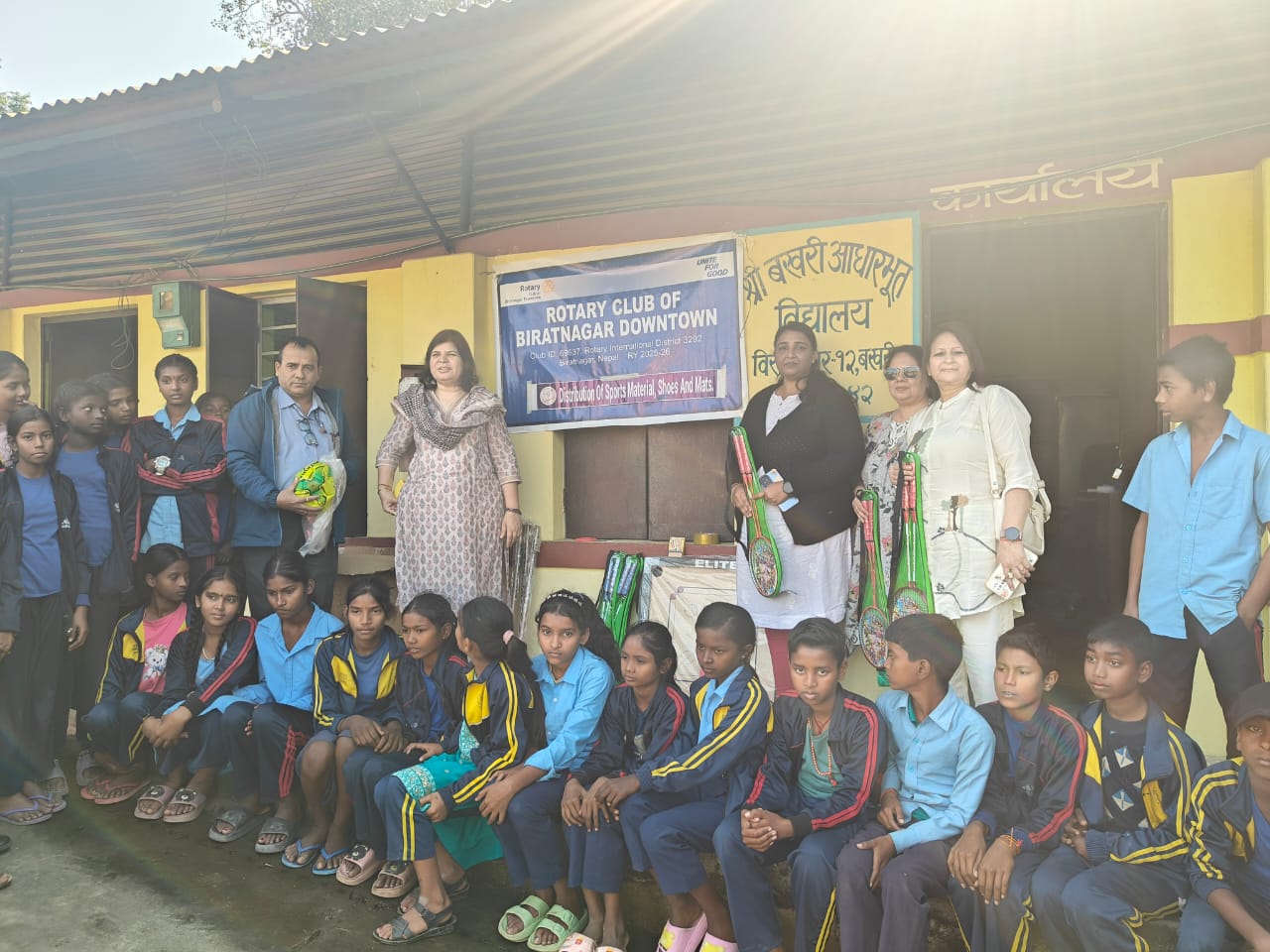 Sports equipment Handover to Community schools
