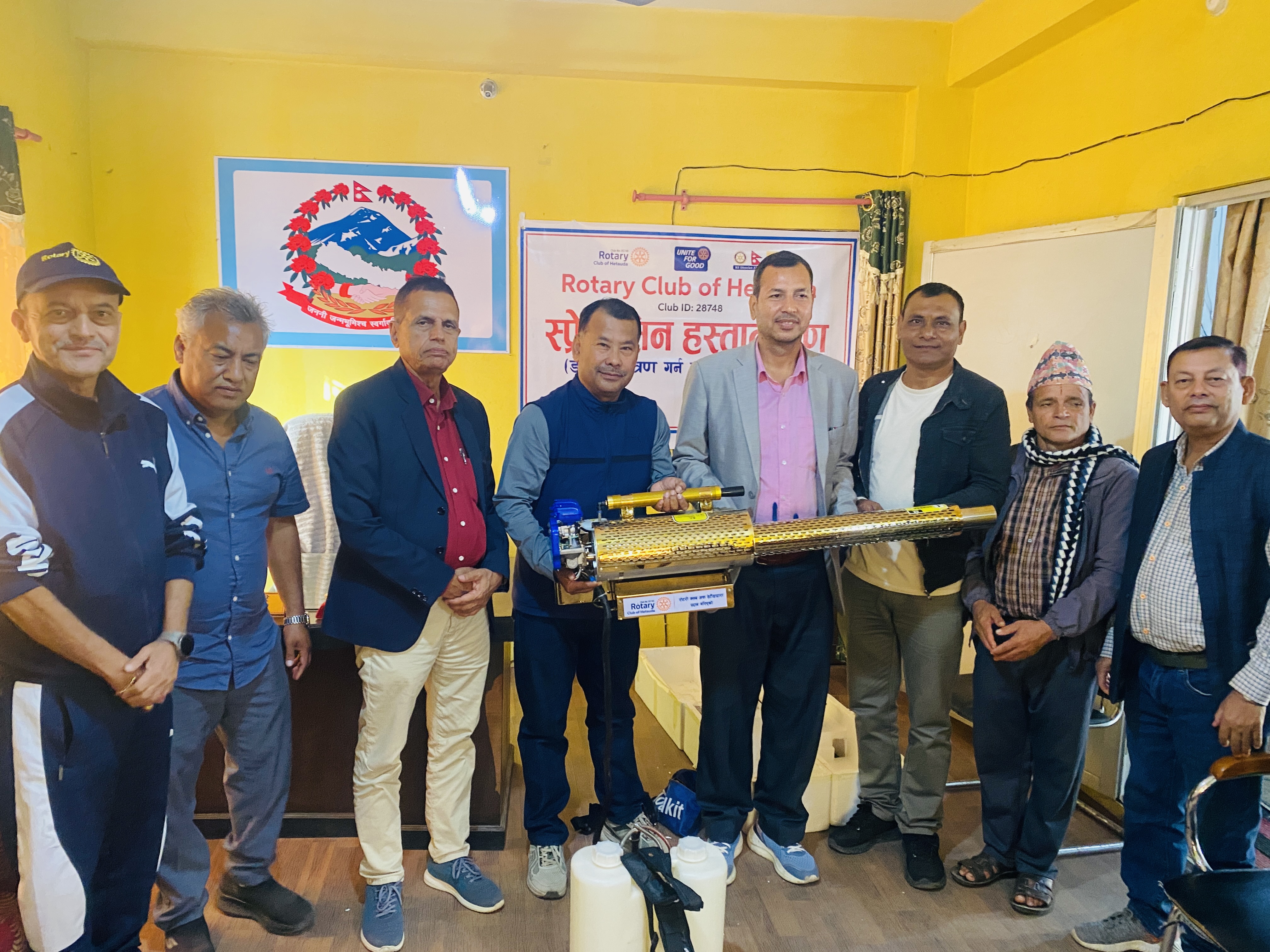 Equipment handed over for dengue control