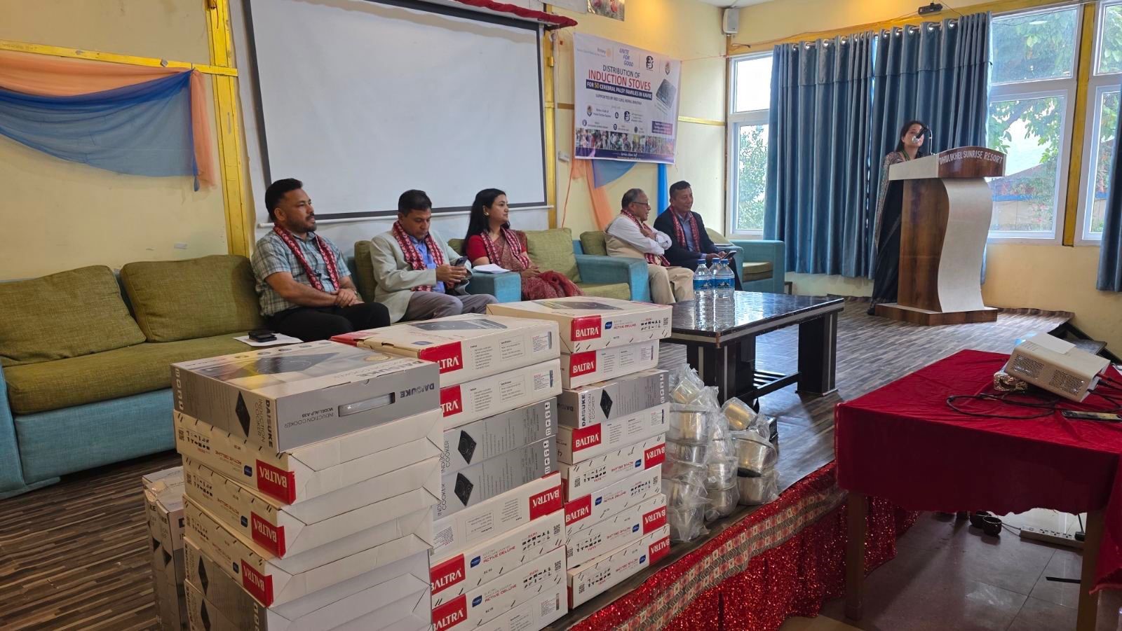 Distribution of Induction Stoves with Utensils for Families of Children and Adults with Cerebral Palsy in Kavre
