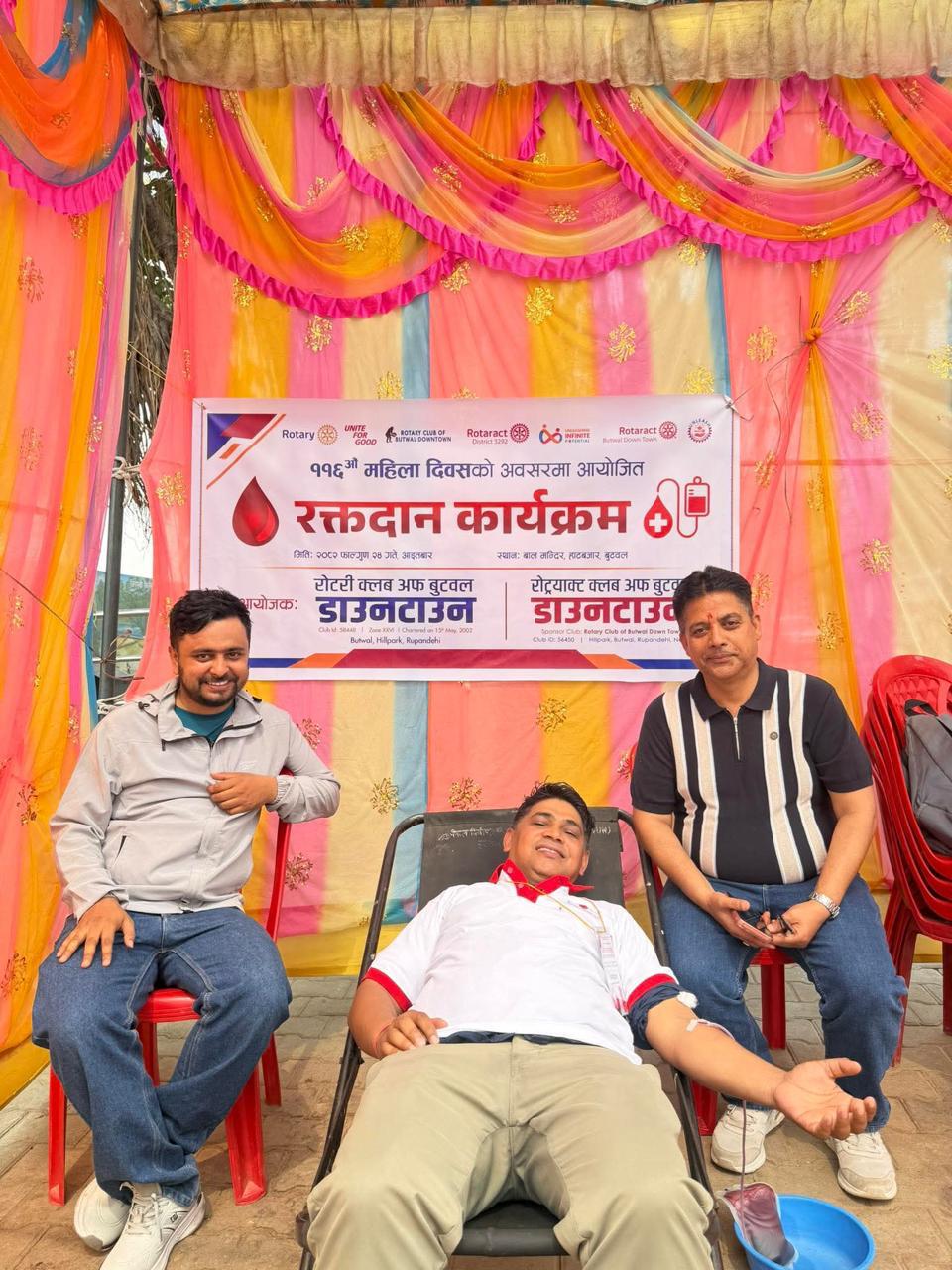 Blood donation program on the special occasion of women's day