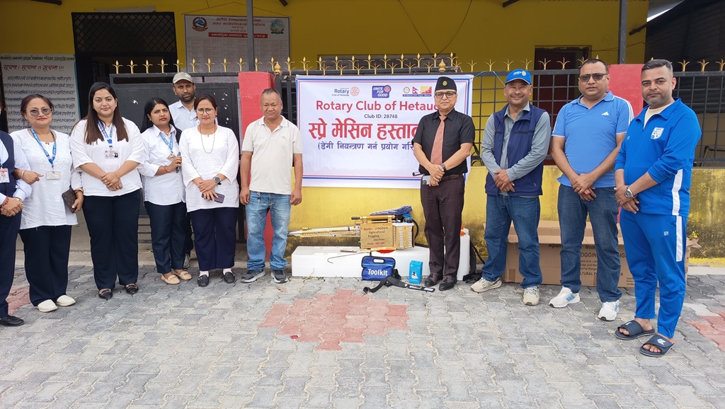 Equipment handed over to Ward No. 8 for dengue control