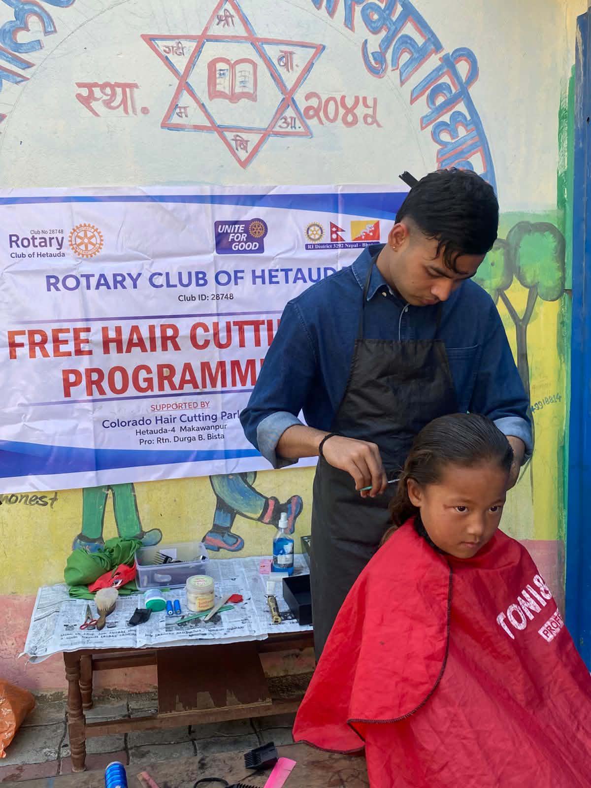 Free Hair Cutting Program at School