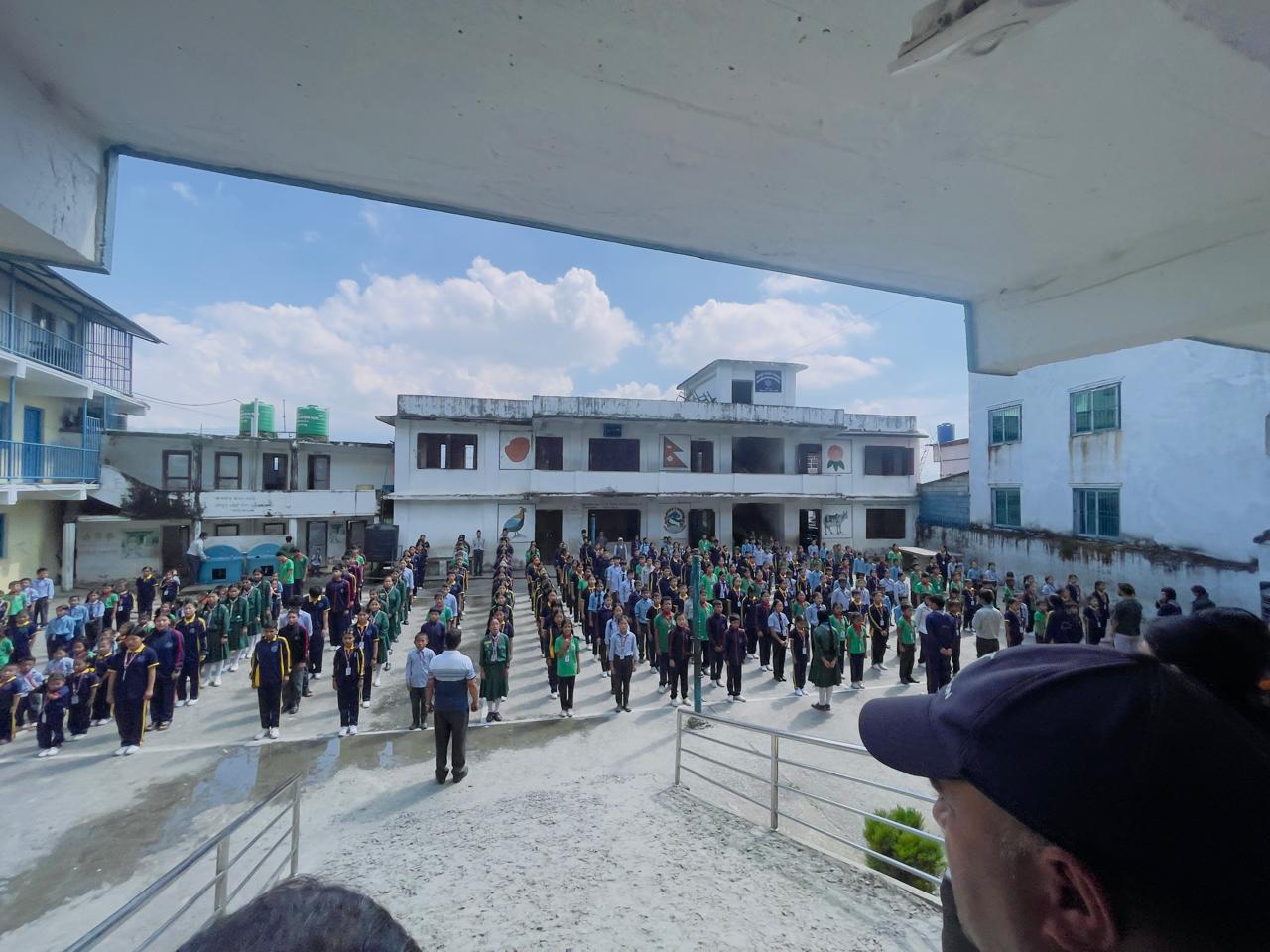 distribution of school uniform and warm clothes