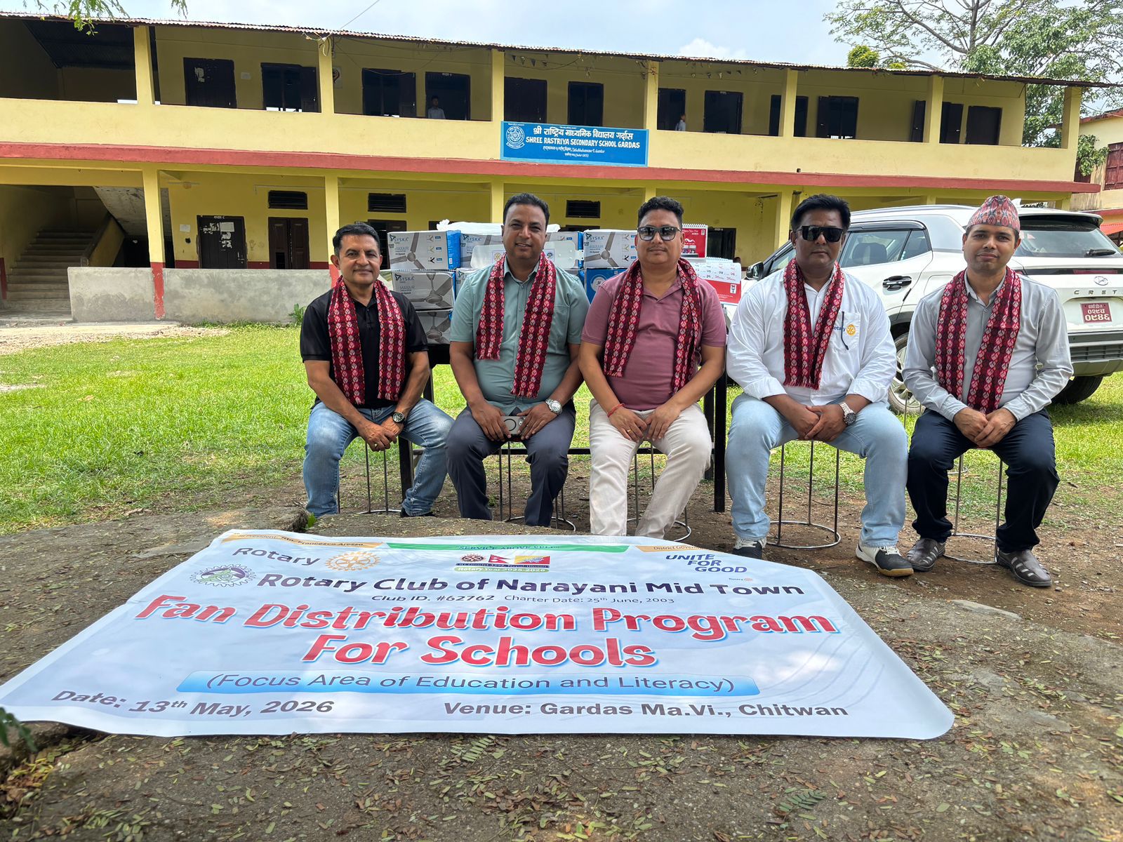 Fan Distribution to  RCC village School
